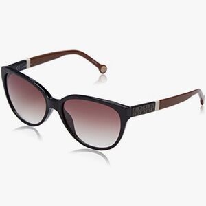 Carolina herrera original Chic Black and Brown Sunglasses